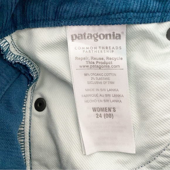Women’s Patagonia Teal Corduroyed Straight Leg Pants. Size 24 (00) - Picture 8 of 12